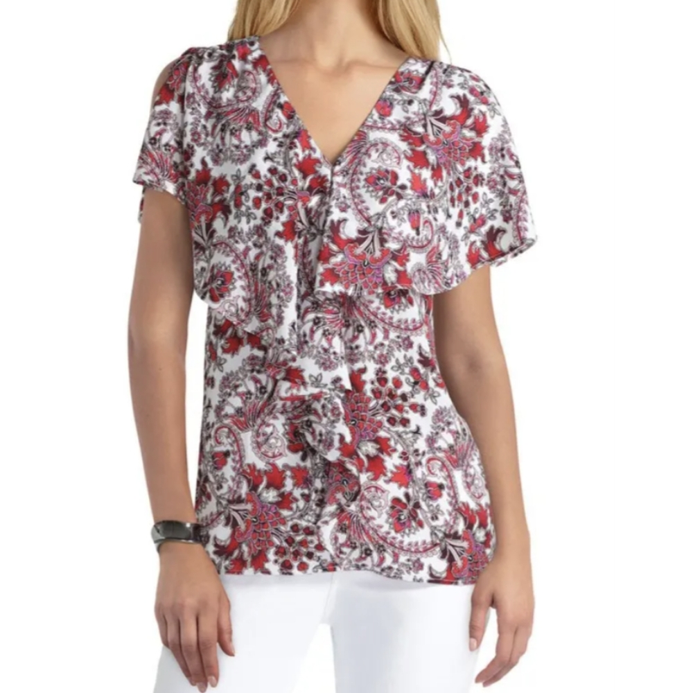 Gigi Parker Flutter Sleeve Blouse